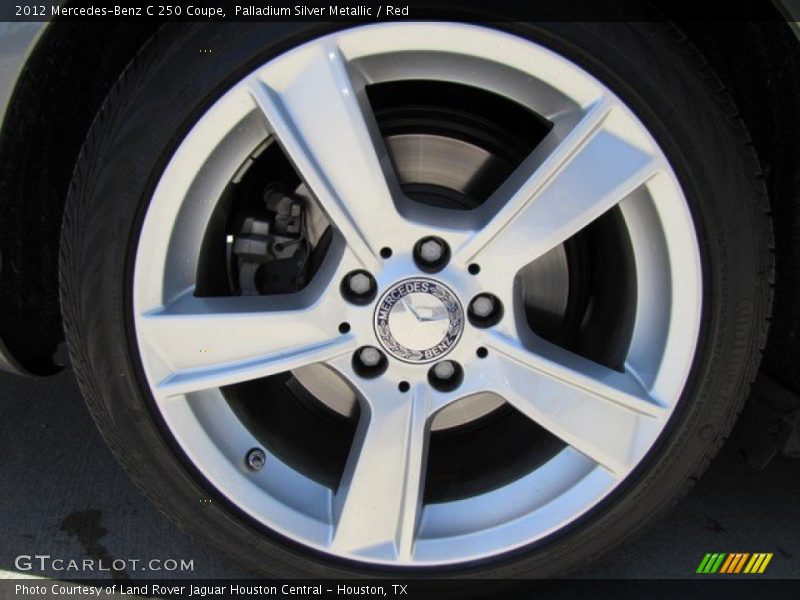 Palladium Silver Metallic / Red 2012 Mercedes-Benz C 250 Coupe