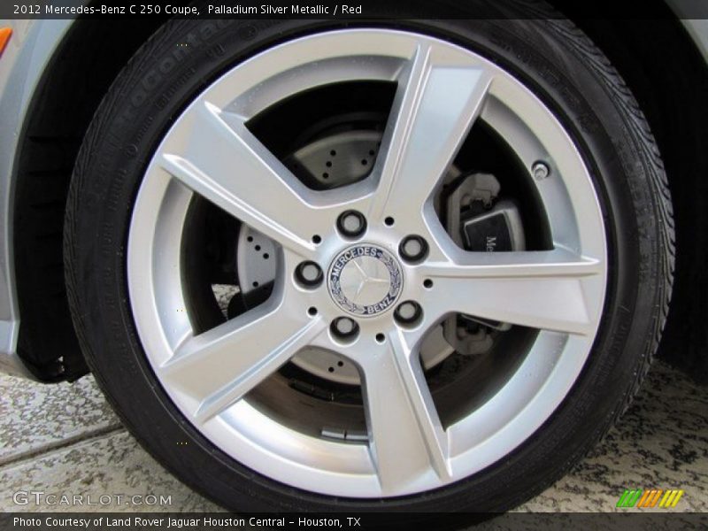 Palladium Silver Metallic / Red 2012 Mercedes-Benz C 250 Coupe