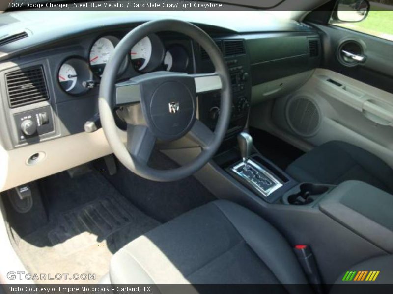 Steel Blue Metallic / Dark Slate Gray/Light Graystone 2007 Dodge Charger