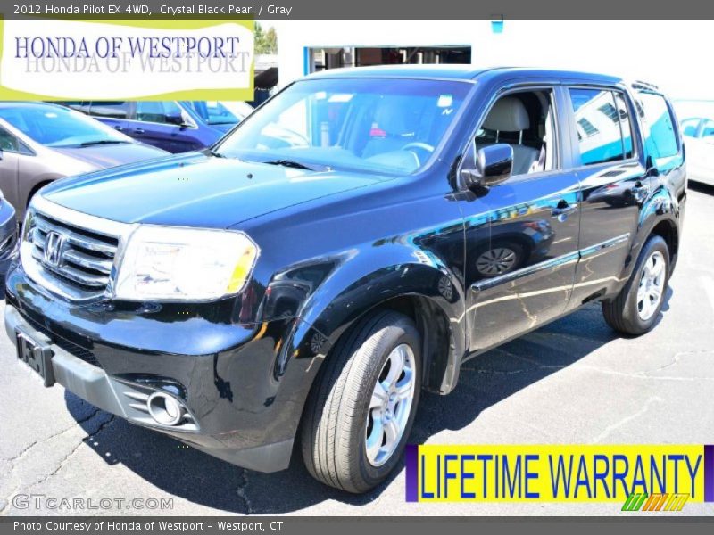 Crystal Black Pearl / Gray 2012 Honda Pilot EX 4WD