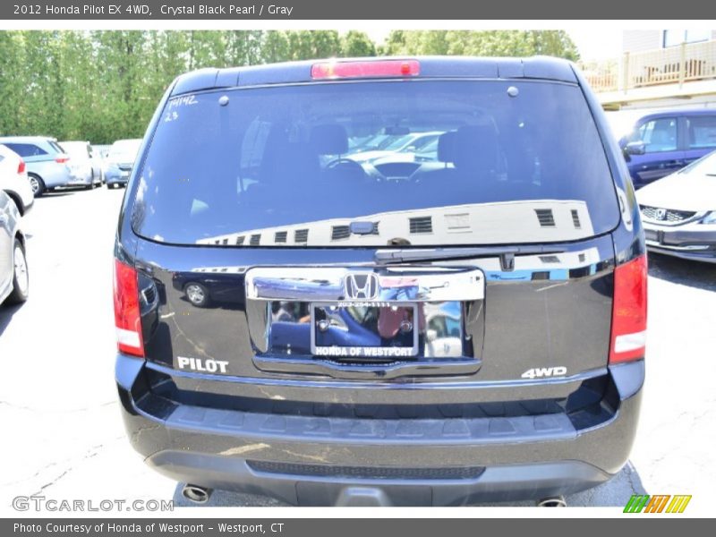 Crystal Black Pearl / Gray 2012 Honda Pilot EX 4WD