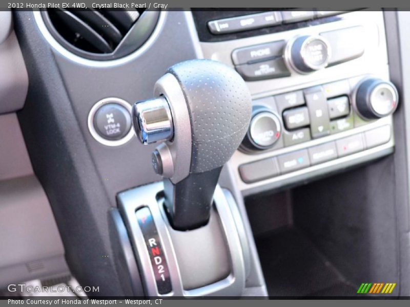 Crystal Black Pearl / Gray 2012 Honda Pilot EX 4WD