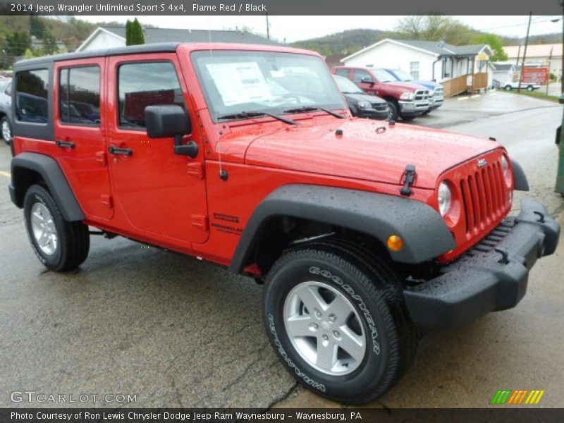 Flame Red / Black 2014 Jeep Wrangler Unlimited Sport S 4x4