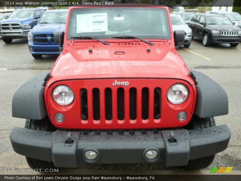 Flame Red / Black 2014 Jeep Wrangler Unlimited Sport S 4x4