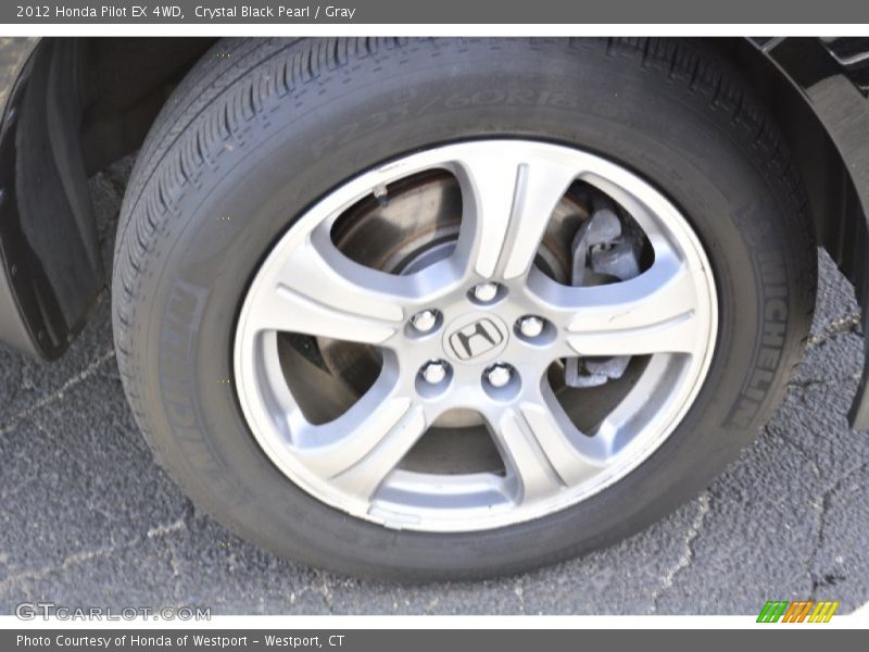 Crystal Black Pearl / Gray 2012 Honda Pilot EX 4WD