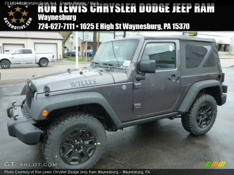 Granite Metallic / Black 2014 Jeep Wrangler Sport 4x4