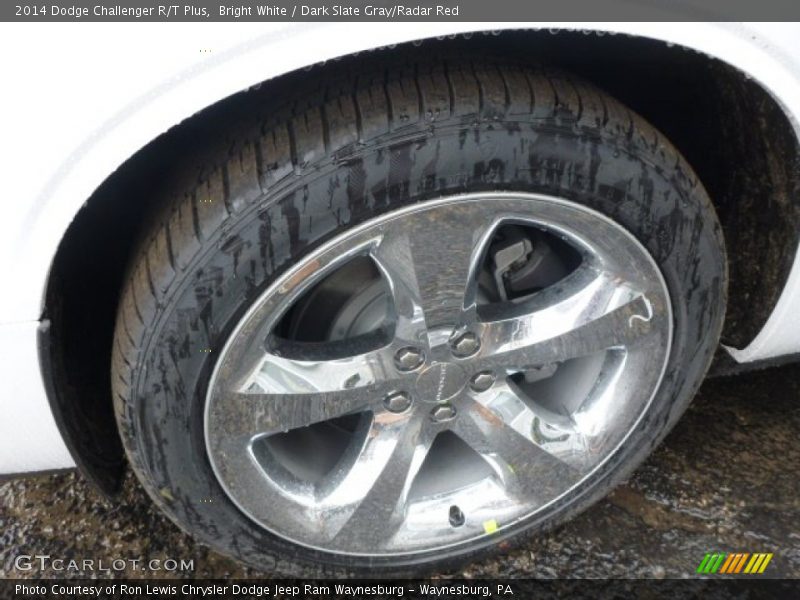 Bright White / Dark Slate Gray/Radar Red 2014 Dodge Challenger R/T Plus