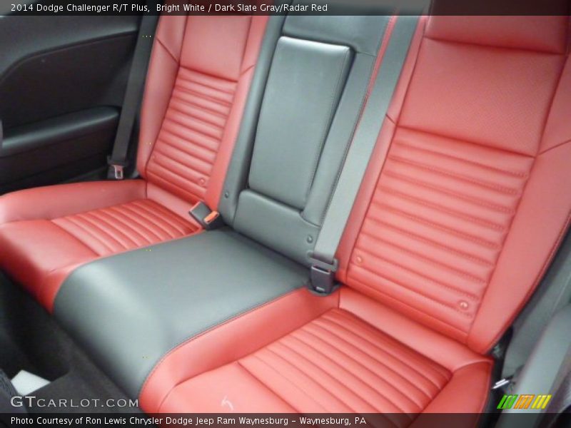 Bright White / Dark Slate Gray/Radar Red 2014 Dodge Challenger R/T Plus