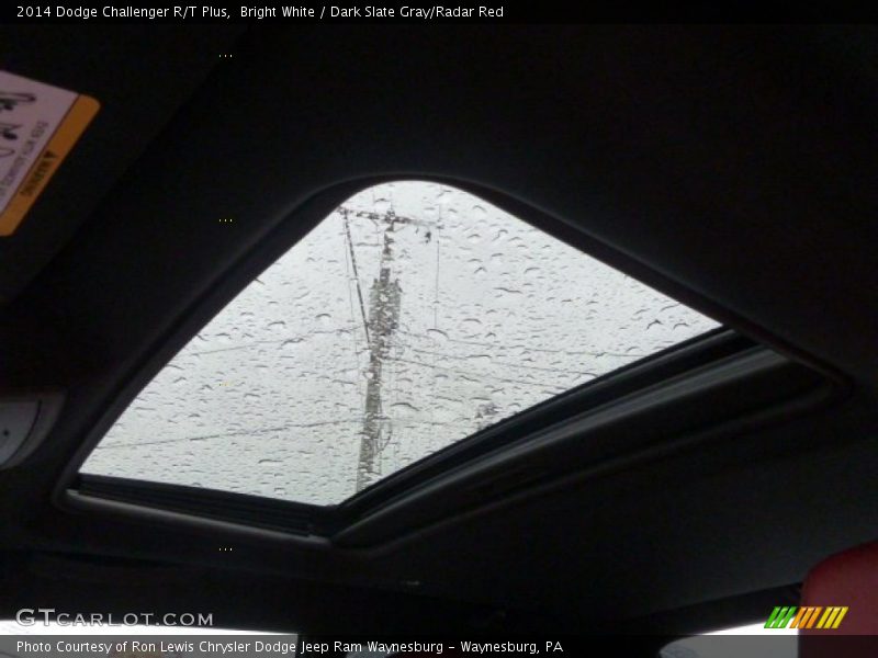 Bright White / Dark Slate Gray/Radar Red 2014 Dodge Challenger R/T Plus