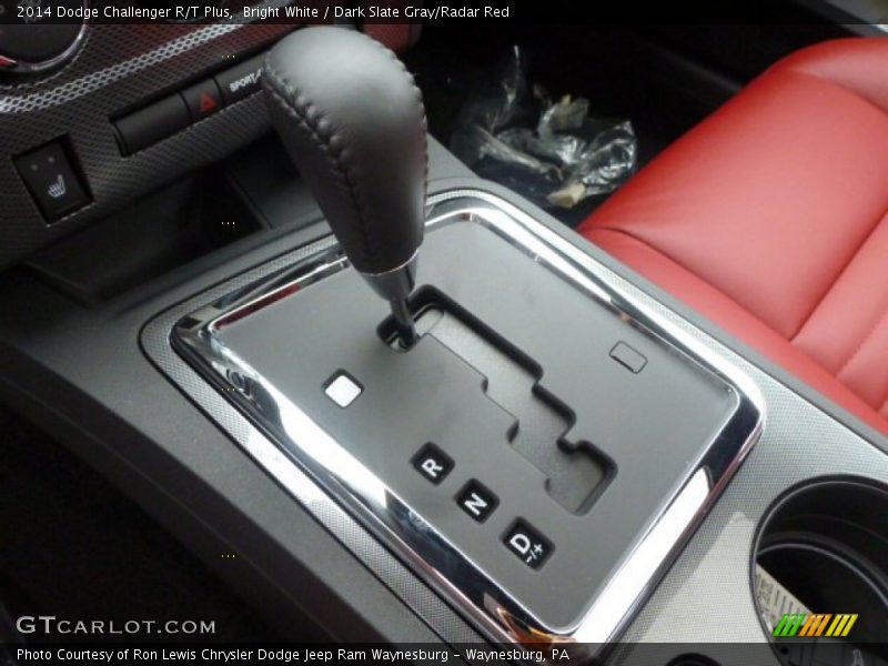 Bright White / Dark Slate Gray/Radar Red 2014 Dodge Challenger R/T Plus