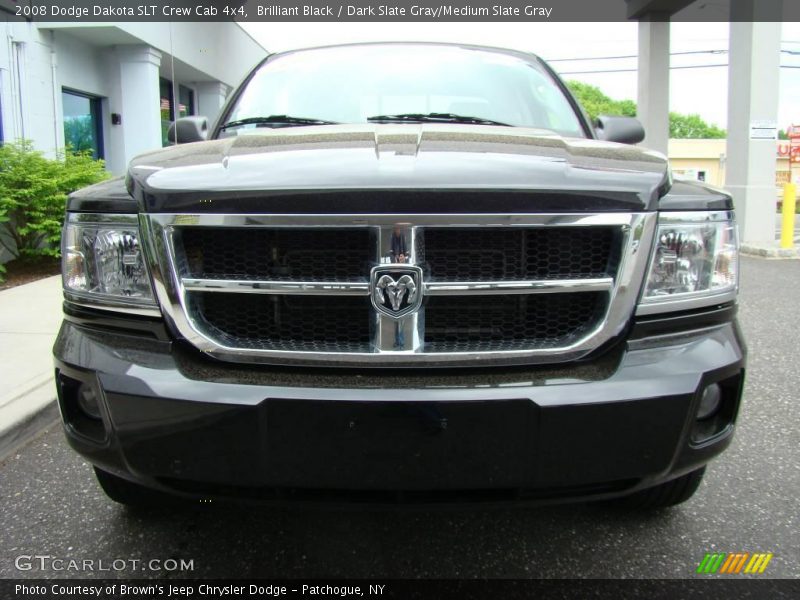 Brilliant Black / Dark Slate Gray/Medium Slate Gray 2008 Dodge Dakota SLT Crew Cab 4x4
