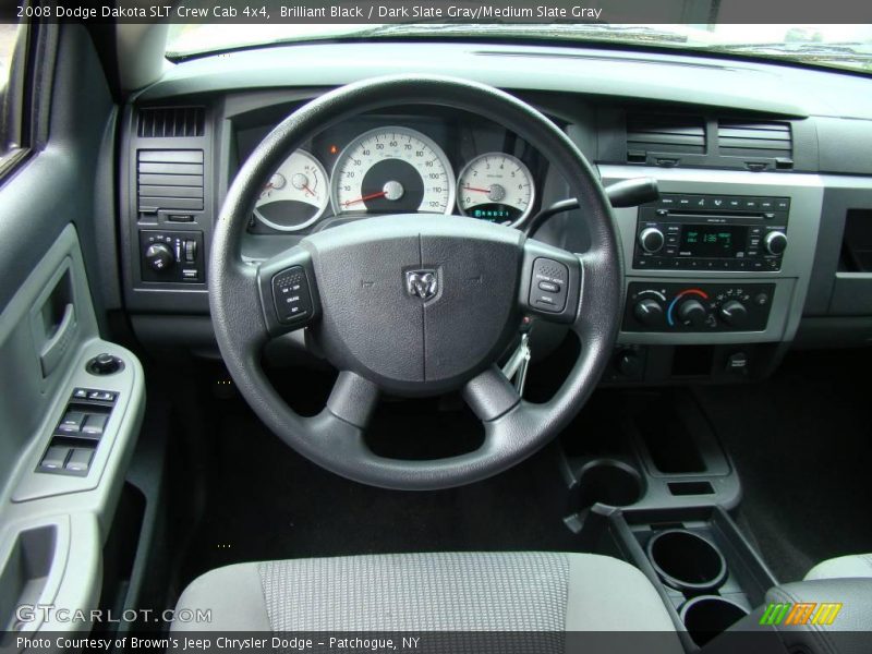 Brilliant Black / Dark Slate Gray/Medium Slate Gray 2008 Dodge Dakota SLT Crew Cab 4x4