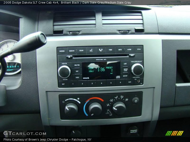 Brilliant Black / Dark Slate Gray/Medium Slate Gray 2008 Dodge Dakota SLT Crew Cab 4x4