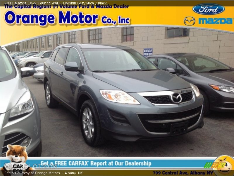 Dolphin Gray Mica / Black 2011 Mazda CX-9 Touring AWD