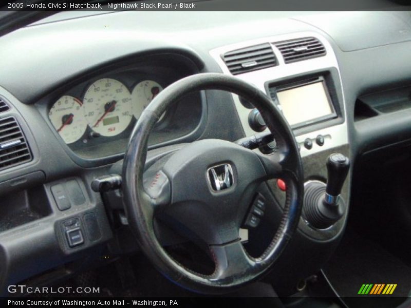 Nighthawk Black Pearl / Black 2005 Honda Civic Si Hatchback