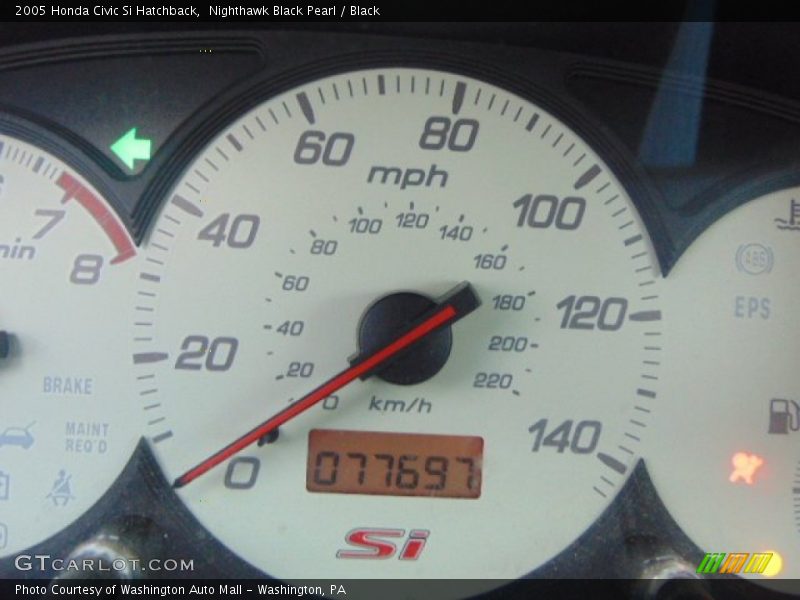 Nighthawk Black Pearl / Black 2005 Honda Civic Si Hatchback