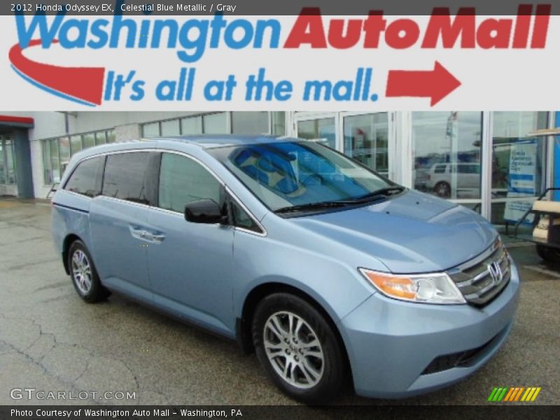 Celestial Blue Metallic / Gray 2012 Honda Odyssey EX