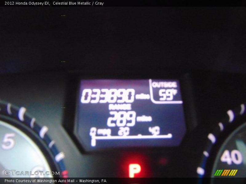 Celestial Blue Metallic / Gray 2012 Honda Odyssey EX