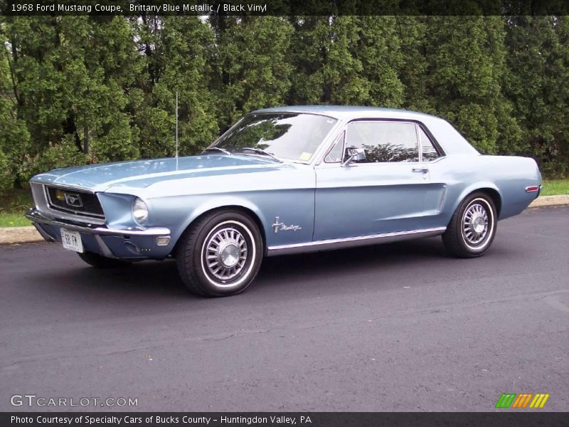Brittany Blue Metallic / Black Vinyl 1968 Ford Mustang Coupe