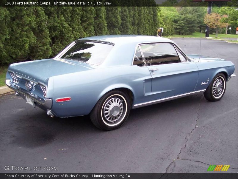 Brittany Blue Metallic / Black Vinyl 1968 Ford Mustang Coupe