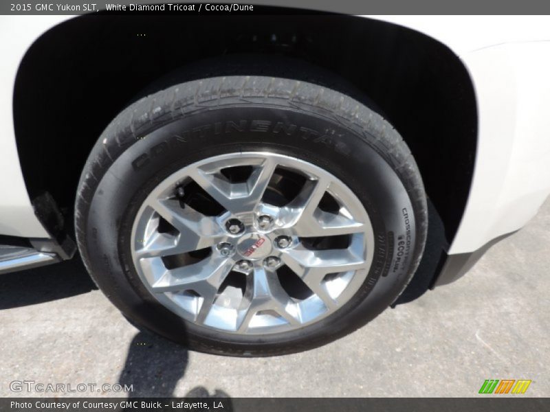 White Diamond Tricoat / Cocoa/Dune 2015 GMC Yukon SLT