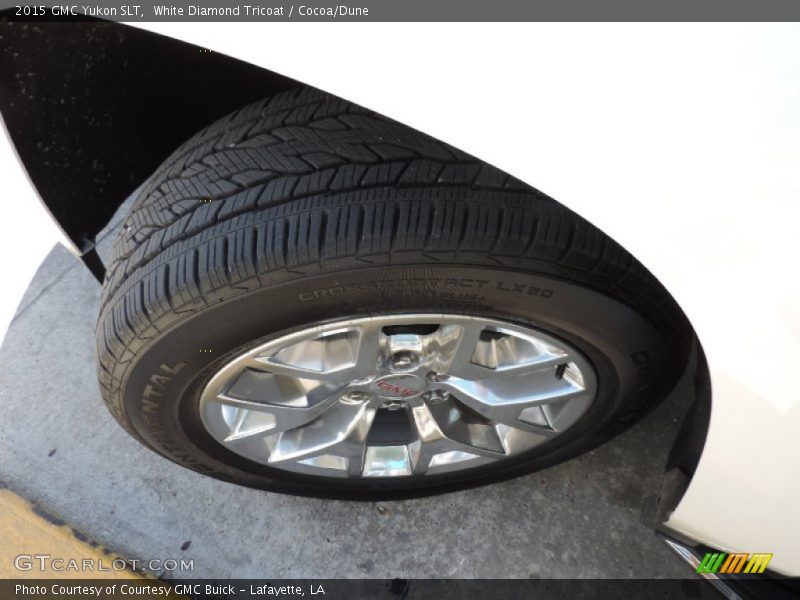 White Diamond Tricoat / Cocoa/Dune 2015 GMC Yukon SLT