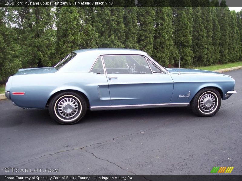 Brittany Blue Metallic / Black Vinyl 1968 Ford Mustang Coupe