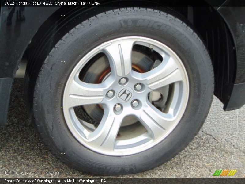 Crystal Black Pearl / Gray 2012 Honda Pilot EX 4WD