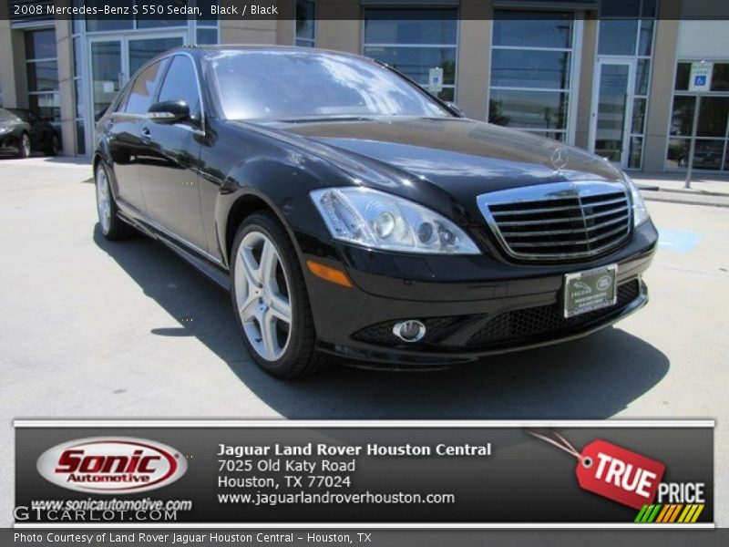 Black / Black 2008 Mercedes-Benz S 550 Sedan