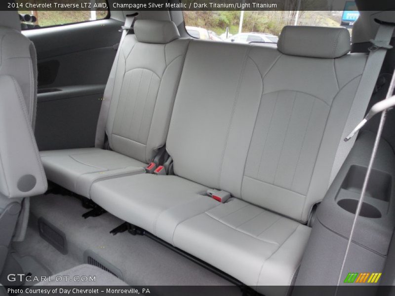 Champagne Silver Metallic / Dark Titanium/Light Titanium 2014 Chevrolet Traverse LTZ AWD