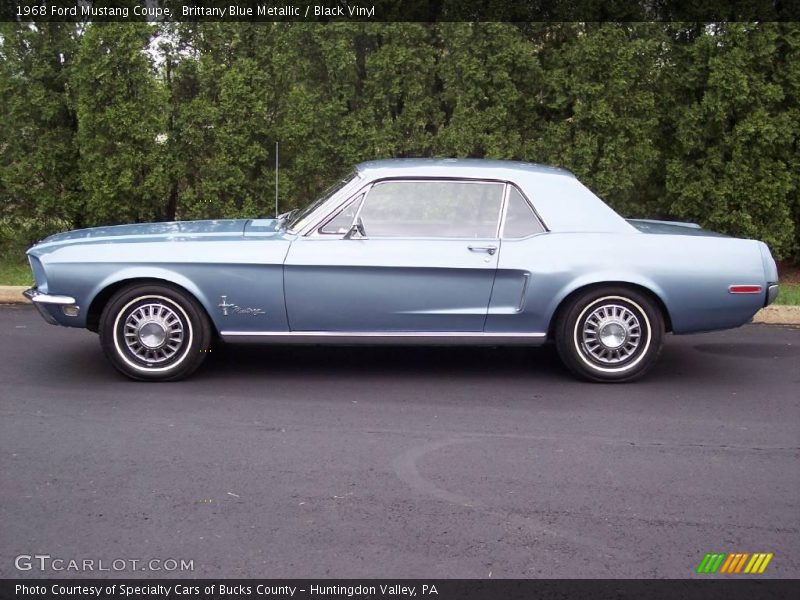 Brittany Blue Metallic / Black Vinyl 1968 Ford Mustang Coupe