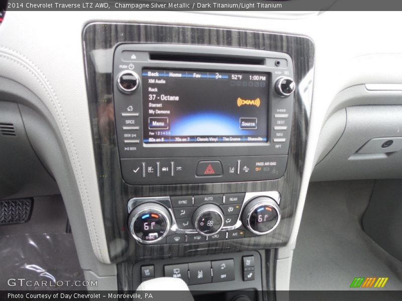 Champagne Silver Metallic / Dark Titanium/Light Titanium 2014 Chevrolet Traverse LTZ AWD