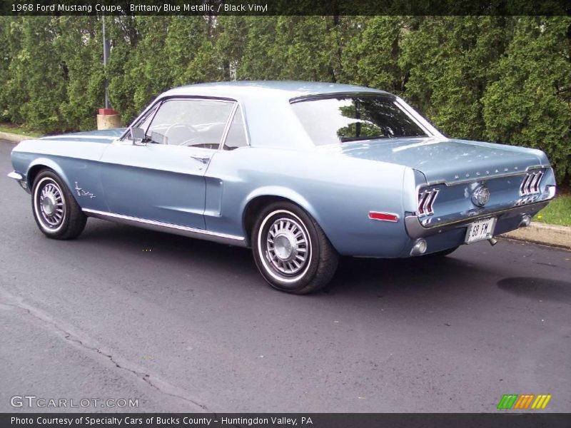 Brittany Blue Metallic / Black Vinyl 1968 Ford Mustang Coupe