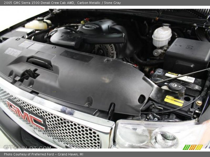 Carbon Metallic / Stone Gray 2005 GMC Sierra 1500 Denali Crew Cab AWD