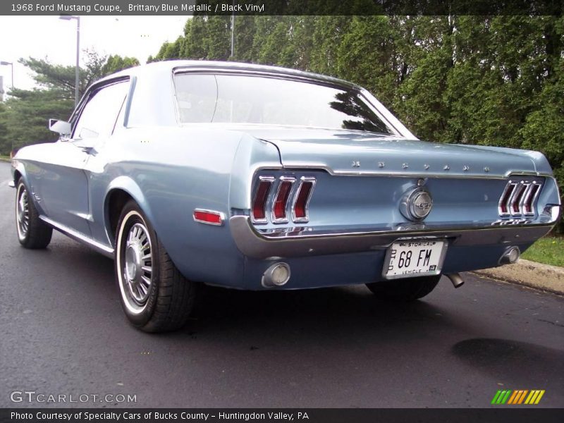 Brittany Blue Metallic / Black Vinyl 1968 Ford Mustang Coupe
