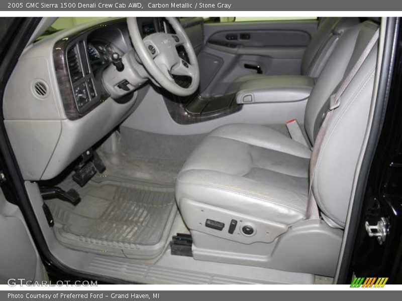 Carbon Metallic / Stone Gray 2005 GMC Sierra 1500 Denali Crew Cab AWD