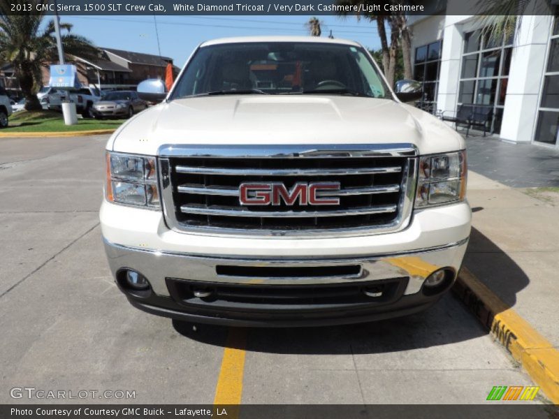 White Diamond Tricoat / Very Dark Cashmere/Light Cashmere 2013 GMC Sierra 1500 SLT Crew Cab