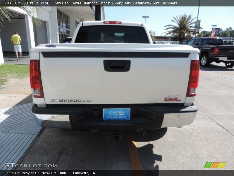 White Diamond Tricoat / Very Dark Cashmere/Light Cashmere 2013 GMC Sierra 1500 SLT Crew Cab