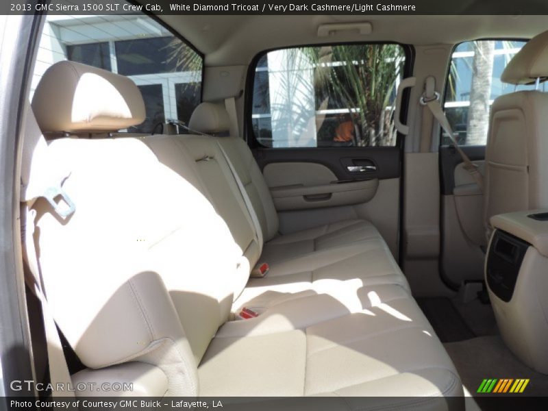 White Diamond Tricoat / Very Dark Cashmere/Light Cashmere 2013 GMC Sierra 1500 SLT Crew Cab