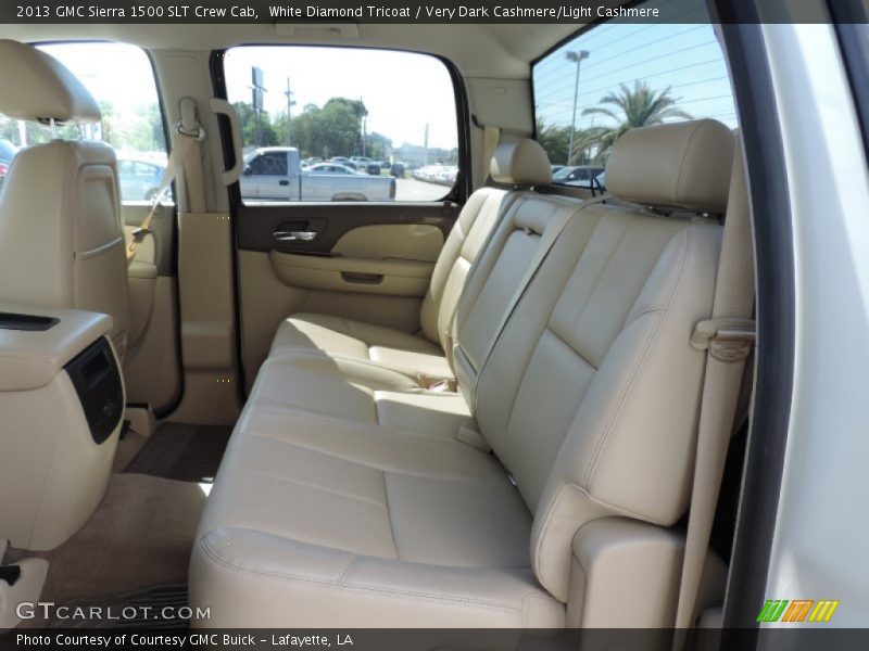 White Diamond Tricoat / Very Dark Cashmere/Light Cashmere 2013 GMC Sierra 1500 SLT Crew Cab