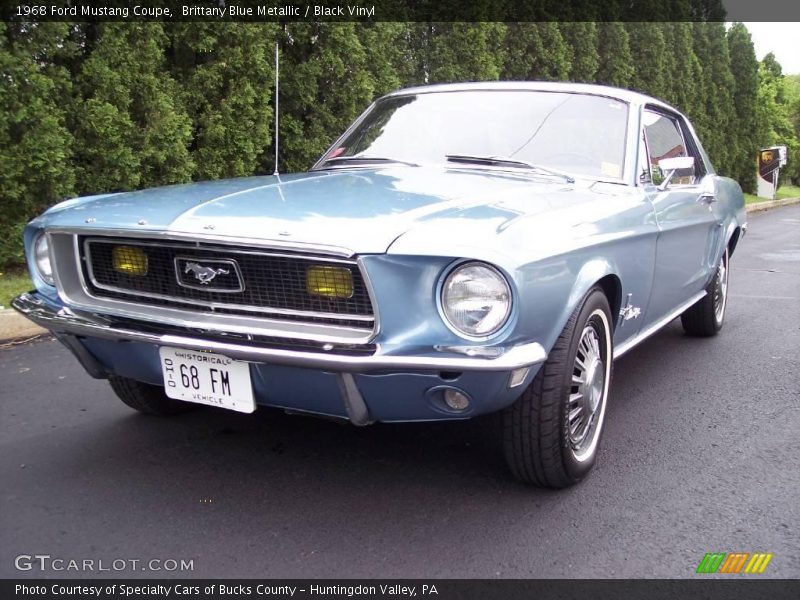 Brittany Blue Metallic / Black Vinyl 1968 Ford Mustang Coupe