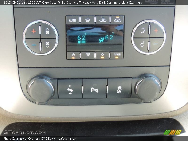 White Diamond Tricoat / Very Dark Cashmere/Light Cashmere 2013 GMC Sierra 1500 SLT Crew Cab