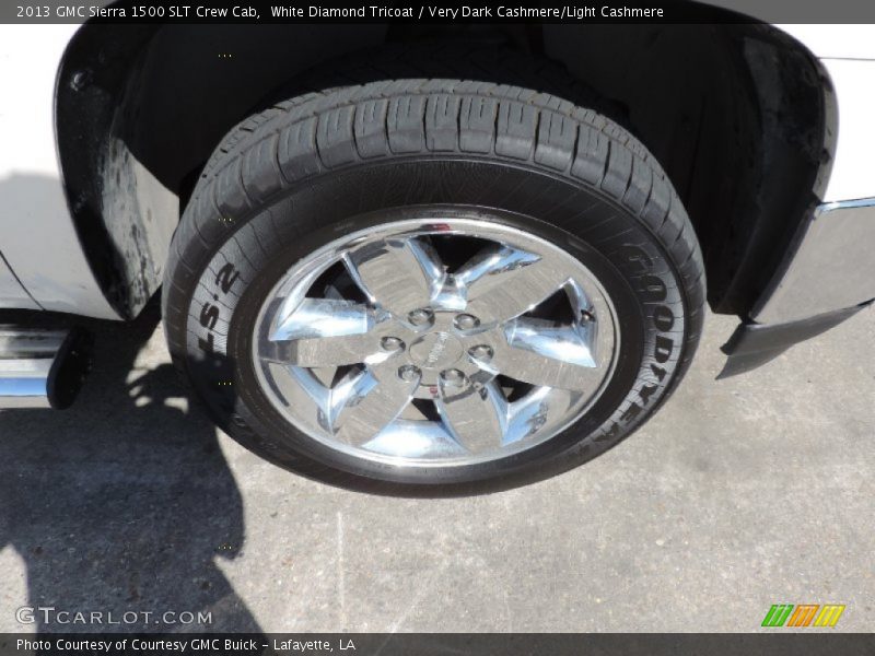 White Diamond Tricoat / Very Dark Cashmere/Light Cashmere 2013 GMC Sierra 1500 SLT Crew Cab