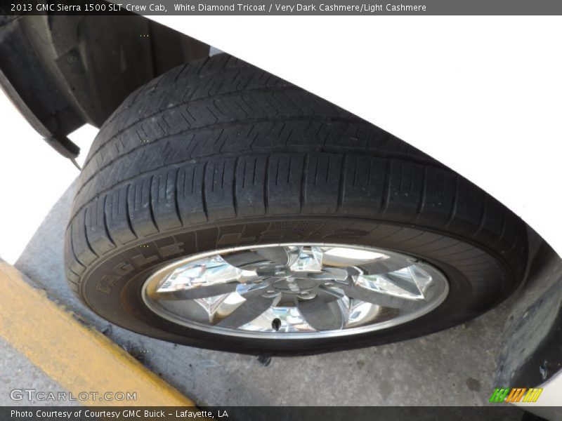 White Diamond Tricoat / Very Dark Cashmere/Light Cashmere 2013 GMC Sierra 1500 SLT Crew Cab