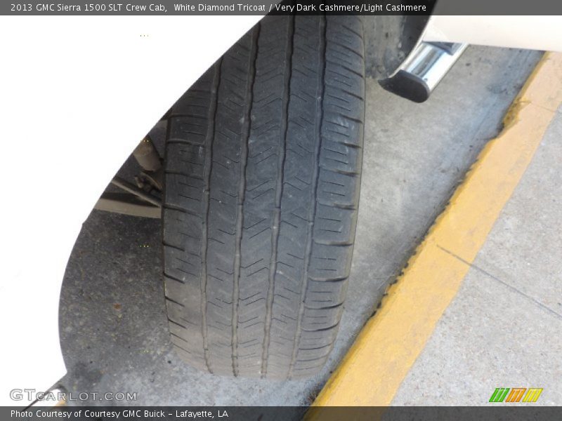 White Diamond Tricoat / Very Dark Cashmere/Light Cashmere 2013 GMC Sierra 1500 SLT Crew Cab