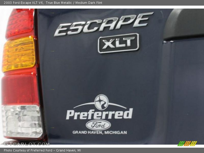True Blue Metallic / Medium Dark Flint 2003 Ford Escape XLT V6