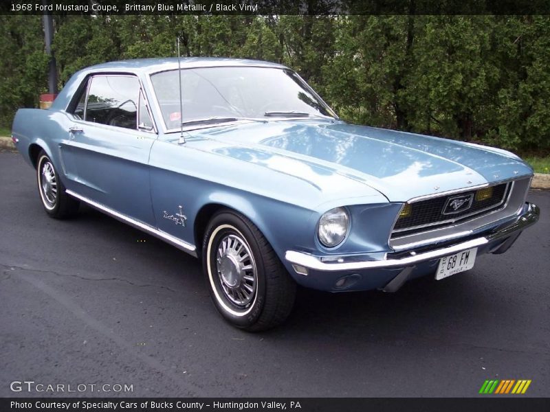 Brittany Blue Metallic / Black Vinyl 1968 Ford Mustang Coupe
