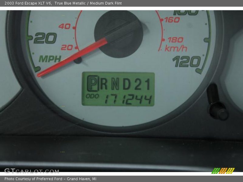 True Blue Metallic / Medium Dark Flint 2003 Ford Escape XLT V6