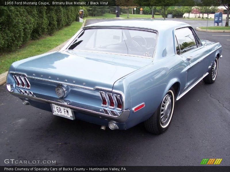Brittany Blue Metallic / Black Vinyl 1968 Ford Mustang Coupe