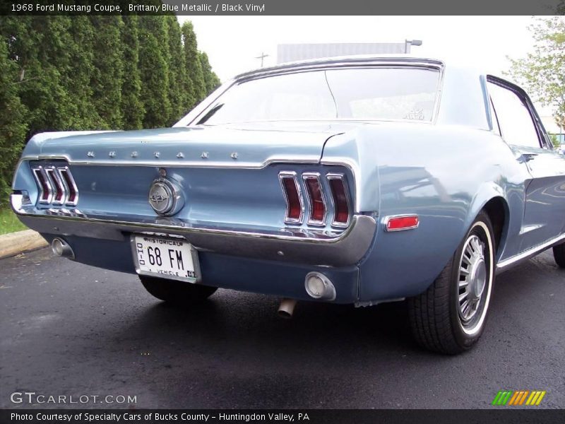 Brittany Blue Metallic / Black Vinyl 1968 Ford Mustang Coupe